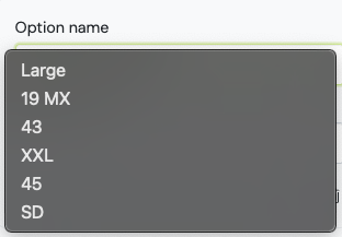 Google conversational attributes - option name