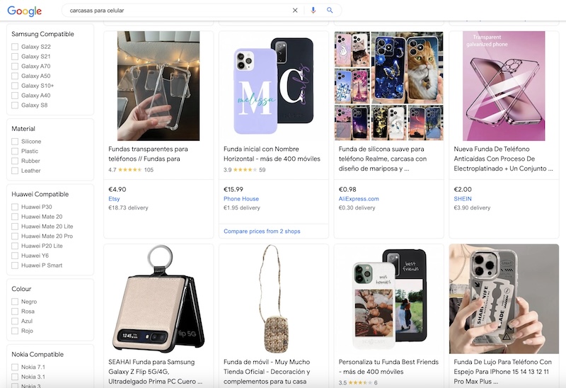 Shopping Tab Normal Listings
