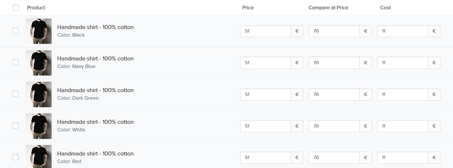 pricing filters